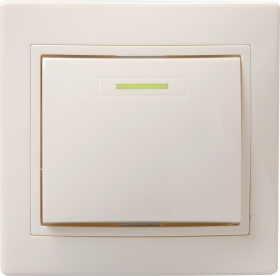 Фотография товара 'IEK ВС10-1-1-ККм Выключатель 1кл с инд. 10А КВАРТА EVK11-K33-10-DM'