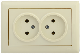 Фотография товара 'IEK РС20-1-0-БК Розетка 2-ая без з/к 10А BOLERO ERB20-K33-10'