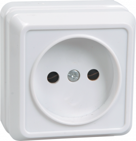 Фотография товара 'IEK РС20-2-ОБ Розетка 1 местная без з/к 10А ОКТАВА ERO10-K01-10-DC'