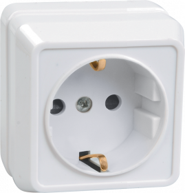 Фотография товара 'IEK РС20-3-ОБ Розетка 1 местная c з/к 16А ОКТАВА ERO11-K01-16-DC'
