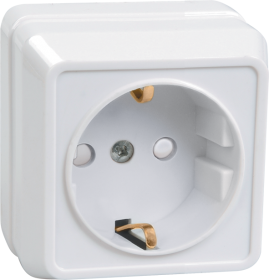 Фотография товара 'IEK РСш20-3-ОБ Розетка 1 местная c з/к с защитной шторкой 16А ОКТАВА ERO14-K01-16-DC'