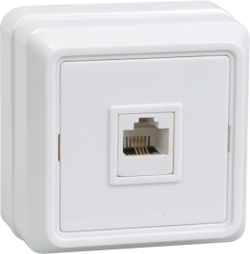 Фотография товара 'IEK РТ20-ОБ Розетка 1 местная телефонная ОКТАВА ETO10-K01-DC'