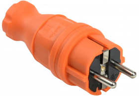 Фотография товара 'IEK ВБп3-1-0м Вилка прямая ОМЕГА IP44 PKR01-016-2-K09'