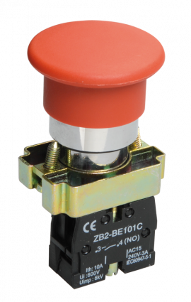 Фотография товара 'IEK Кнопка управления LAY5-BC41"Грибок" красная 1з BBG70-BC-K04'