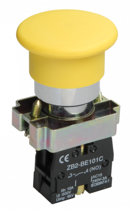 Фотография товара 'IEK Кнопка управления LAY5-BC51"Грибок" без подсветки желтая 1з BBG70-BC-K05'