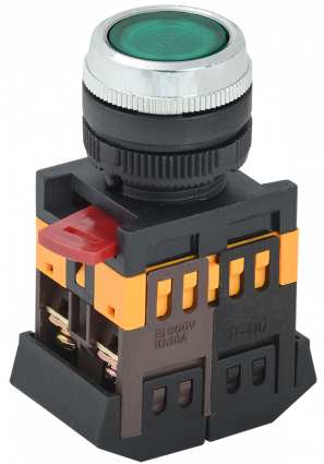 Фотография товара 'IEK Кнопка ABLFS-22 зеленый d22мм неон/240В 1з+1р BBT30-ABLFS-K06'