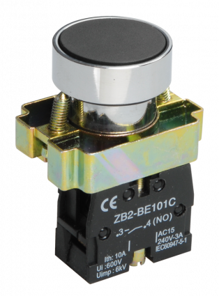 Фотография товара 'IEK Кнопка управления LAY5-BA21 без подсветки черная 1з BBT60-BA-K02'