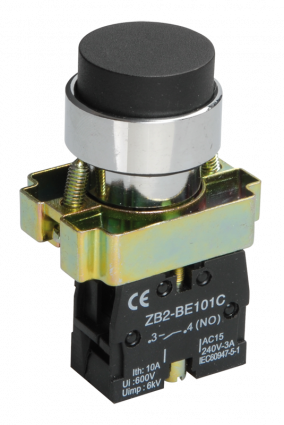 Фотография товара 'IEK Кнопка управления LAY5-BL21 без подсветки черная 1з BBT70-BL-K02'