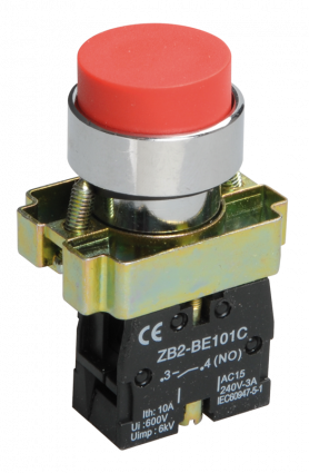 Фотография товара 'IEK Кнопка управления LAY5-BL41 без подсветки красная 1з BBT70-BL-K05'