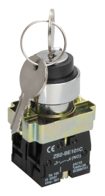 Фотография товара 'IEK Переключатель LAY5-BG45 на 2 положения с ключом без фиксации BSW80-BG-2-K02'