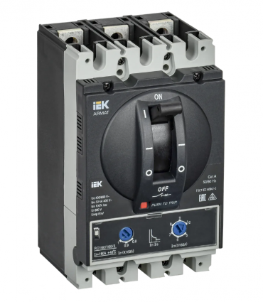 Фотография товара 'IEK ARMAT Автоматический выключатель в литом корпусе 3P типоразмер D 50кА 160А AR-MCCB-3D-050-0160A-ATUC'