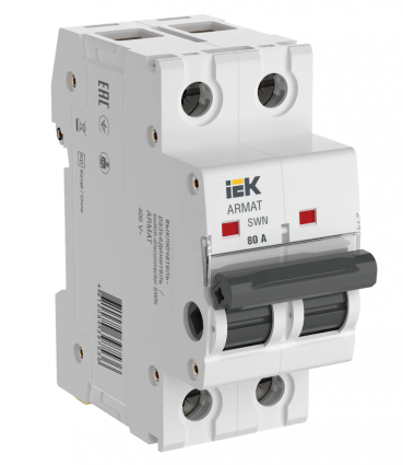 Фотография товара 'IEK ARMAT Выключатель-разъединитель SWN 2P 80А AR-SWN-2-080'