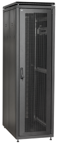 Фотография товара 'IEK Шкаф сетевой 19 LINEA N 28U 600х600 мм перфорированная передняя дверь черный'