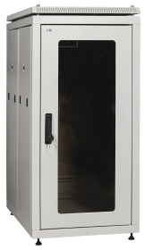 Фотография товара 'IEK Шкаф сетевой 19 LINEA N 18U 600х1000 мм стеклянная передняя дверь серый'