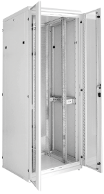 Фотография товара 'IEK Шкаф серверный 19, 33U, 800х1000 мм, передняя двухстворчатая перф. дверь, задняя перф., серый'