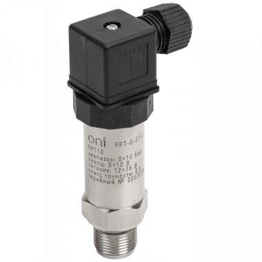 Фотография товара 'IEK PPT-G-ST-010-0-10-3-2 Преобр. давл. PPT10 0,5% 0-10Бар 0-10В M20 DIN43650 ONI'