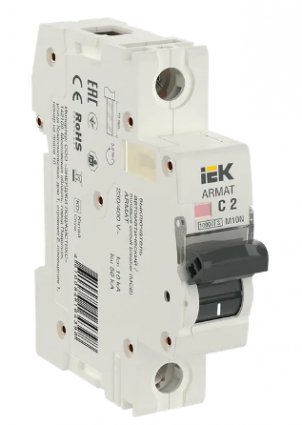 Фотография товара 'IEK ARMAT Автоматический выключатель M10N 1P C 2,5А AR-M10N-1-C2D5'