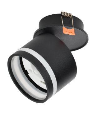 Фотография товара 'IEK LIGHTING Светильник 4033 встраиваемый поворотный под лампу GX53 черный LT-UVB0-4033-GX53-1-K02'