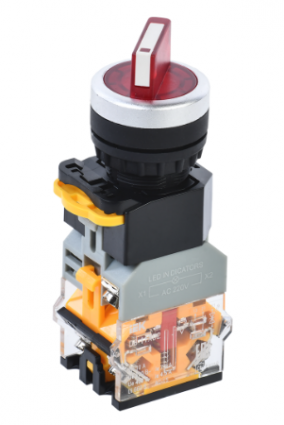 Фотография товара 'IEK Переключатель D8-11XD2 на 2 положения 1з+1р с подсветкой красный BSW30-11XD2-3-14-2-K04'