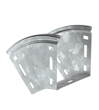 Фотография товара 'IEK ESCA Поворот плавный 45град тип В20 80х300мм HDZ CPV41-0-45-080-300-HDZ'