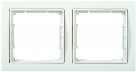 Фотография товара 'IEK Рамка 2-местная квадратная РУ-2-ББ BOLERO Q1, EMB22-K01-Q1'