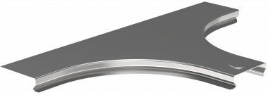 Фотография товара 'IEK Крышка отвода Т-образного плавного (тип Г01) ESCA 80мм, COT01D-0-080-08'