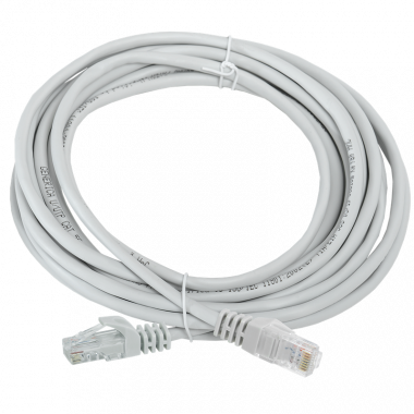 Фотография товара 'IEK PC01-C5EU-5M-G Шнур коммутационный кат. 5Е UTP 5м'