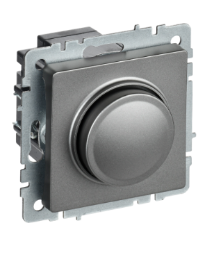 Фотография товара 'IEK BRITE Светорегулятор поворотно-нажимной 600Вт СС10-1-0-БрС сталь BR-D20-0600-K46'