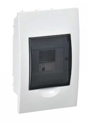 Фотография товара 'IEK Корпус пластиковый ЩРВ-П-4 черная прозрачная дверь IP41 MKP12-V-04-41-G'