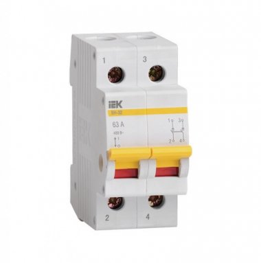 Фотография товара 'IEK Выключатель нагрузки (мини-рубильник) ВН-32 2Р 20А MNV10-2-020'