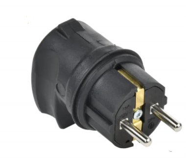 Фотография товара 'IEK Вилка с боковым вводом 16А IP44 каучук черная EVK21-016-01-44-K02-G'