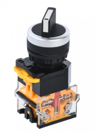 Фотография товара 'IEK Переключатель D8-11X2 на 2 положения 1з+1р черный BSW30-11X2-3-24-2-K02'