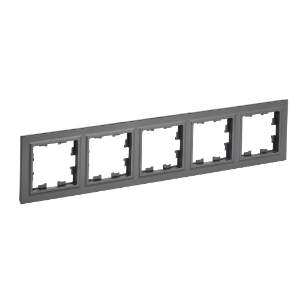 Фотография товара 'IEK BRITE Рамка 5-местная РУ-5-БрГ графит BR-M52-K53'