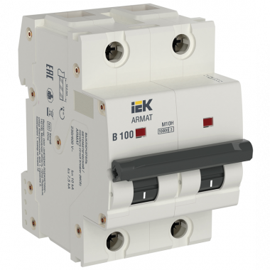 Фотография товара 'IEK AR-M10H-2-B100 ARMAT Авт. выкл. M10H 2P B 100A'