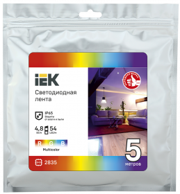 Фотография товара 'IEK Лента LED LSR-2835RGB54-4,8-IP65-12В, LSR1-3-054-65-3-05'
