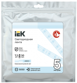 Фотография товара 'IEK Лента LED LSR-5050W30-7,2-IP65-12В, LSR2-2-030-65-3-05'