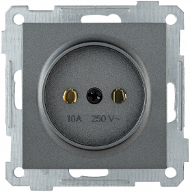Фотография товара 'IEK Розетка без заземляющего контакта РС10-1-0-Б 10А BOLERO, ERB10-K95-10'