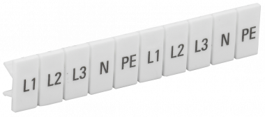 Фотография товара 'IEK Маркеры для КПИ-2,5мм2 с символами "L1, L2, L3, N, PE", YZN11M-002-K00-A'