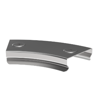 Фотография товара 'IEK Крышка поворота плавного 45град (тип Г01) ESCA 80мм CPG01D-0-45-080-08'