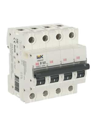 Фотография товара 'IEK ARMAT Автоматический выключатель M06N 4P B 50А, AR-M06N-4-B050'