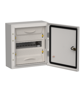 Фотография товара 'IEK TITAN 5 Корпус металлический ЩРн-12 (1х12) 335х310х140мм IP54 серый (одна дверь) TI5-50-N-012-54-7035'