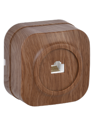 Фотография товара 'IEK Розетка одноместная для открытой установки компьютерная РК10-ХД GLORY дуб EKH10-K24'