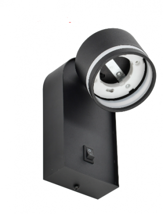 Фотография товара 'IEK LIGHTING Светильник 4035 накладной настенный под лампу GX53 черный LT-UBB0-4035-GX53-1-K02'