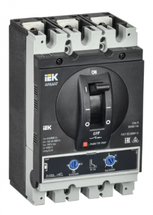 Фотография товара 'IEK ARMAT Автоматический выключатель в литом корпусе 3P типоразмер H 100кА 250А AR-MCCB-3H-100-0250A-ATUC'