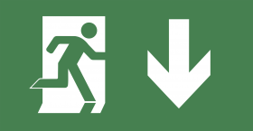 Фотография товара 'IEK Пиктограмма "ВЫХОД/стрелка вниз" PVC для ССА 3000, LPC10-2-30-15-VNIZ'