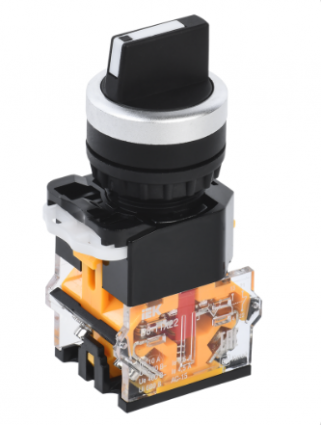 Фотография товара 'IEK Переключатель D8-11X22 на 2 положения 1з+1р черный BSW30-11X22-3-24-2-K02'