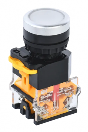 Фотография товара 'IEK Кнопка управления D8-11 d=22мм 1з+1р белая BBT30-11-3-22-K01'