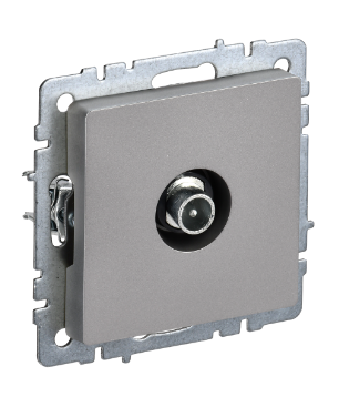 Фотография товара 'IEK BRITE Розетка TV проходная РТВ10-0-БрС сталь BR-A10-P-K46'