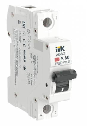 Фотография товара 'IEK ARMAT Автоматический выключатель M06N-DC 1P K 50А, AR-M06N-1-K050DC'