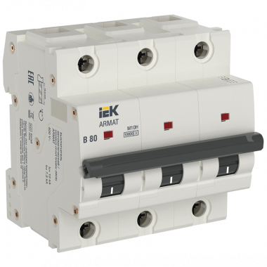 Фотография товара 'IEK AR-M10H-3-B080 ARMAT Авт. выкл. M10H 3P B 80A'